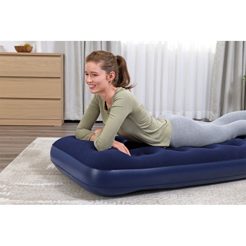 Bestway Matelas gonflable 1 place avec pompe à pied intégrée 1,85 m x 76 cm x 28 cm