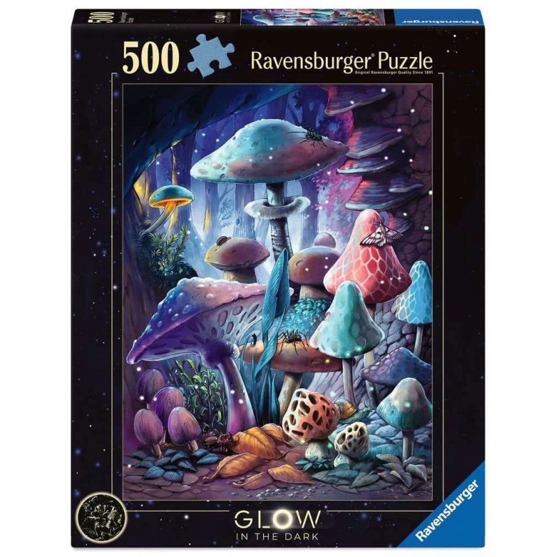 Puzzle Glow in the Dark - Pilze im Mondschein (500 Teile)