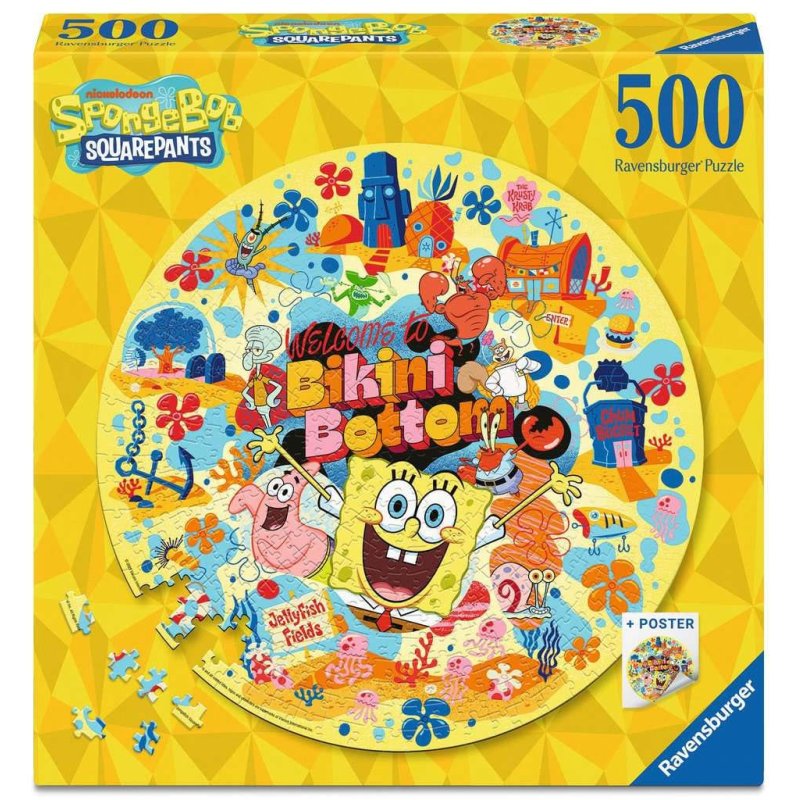 Rundpuzzle - Spongebob (500 Teile)