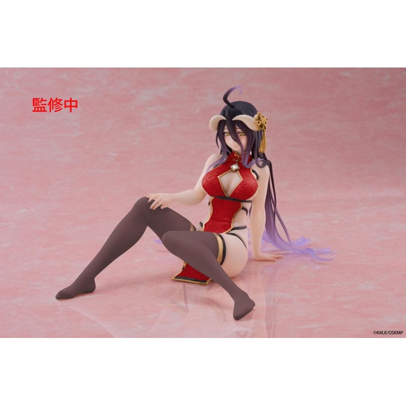 Overlord statuette PVC Desktop Cute Figure Albedo Chinese Dress Ver. Renewal 13 cm