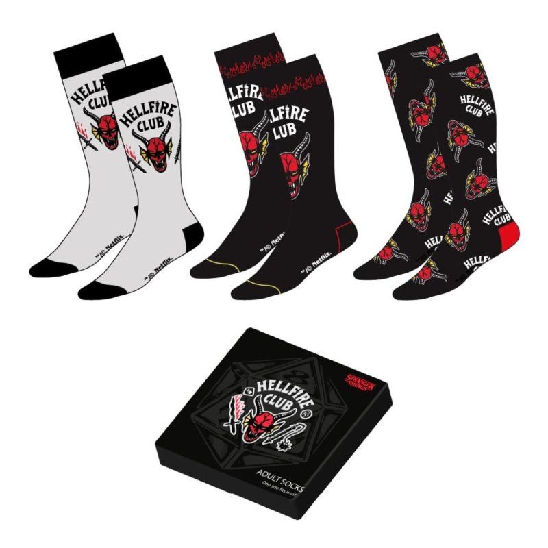 Stranger Things pack 3 assorted socks adult