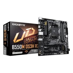 GIGABYTE B550M DS3H R2 Motherboard - AMD Ryzen 5000 CPUs, 5 3 Phases VRM, up to 4733MHz DDR4 (O.C.), 1xPCIe 4.0 
