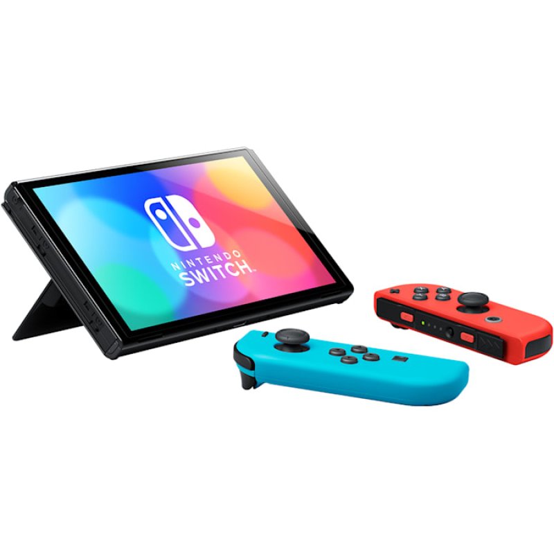 Nintendo Switch OLED console de jeux portables 17,8 cm (7") 64 Go Écran tactile Wifi Noir, Bleu, Rouge