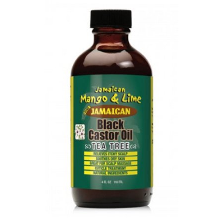 Jamaican Mango & Lime Black Castor Oil Tea Tree 118ml - Organic Oil for Restoring Shine and Moisture