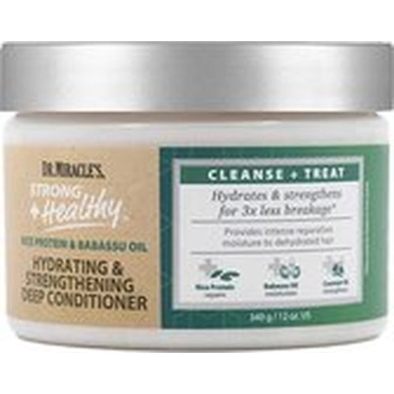 Dr Miracle's Strong Healthy Hydrating & Strengthening Deep Conditioner - 340 Grams / 12 Ounces