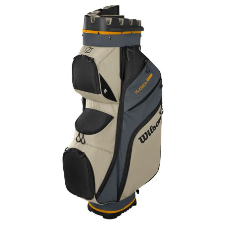 Wilson - I-Lock Dry Golf Cart Bag - Grey/Khaki/Orange