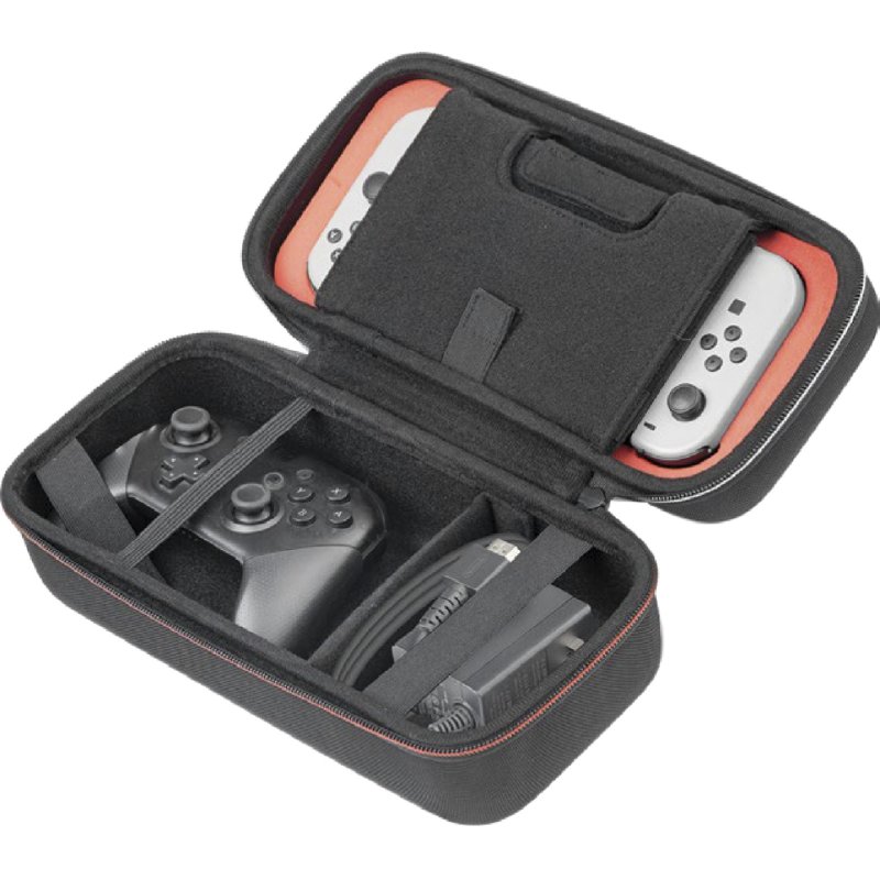 Sacoche de transport rigide Game Traveler noire pour Nintendo Switch 2, Switch et Switch OLED