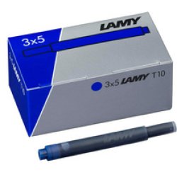 LAMY Großraum-Tintenpatronen T10, blau löschbar, 3er Pack