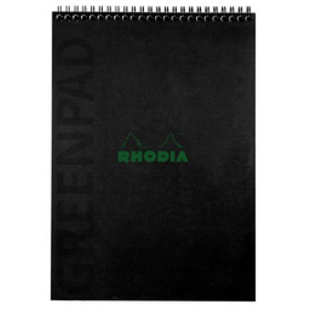 RHODIA Bloc reliure intégrale GREENPAD, A4 , quadrillé, noir