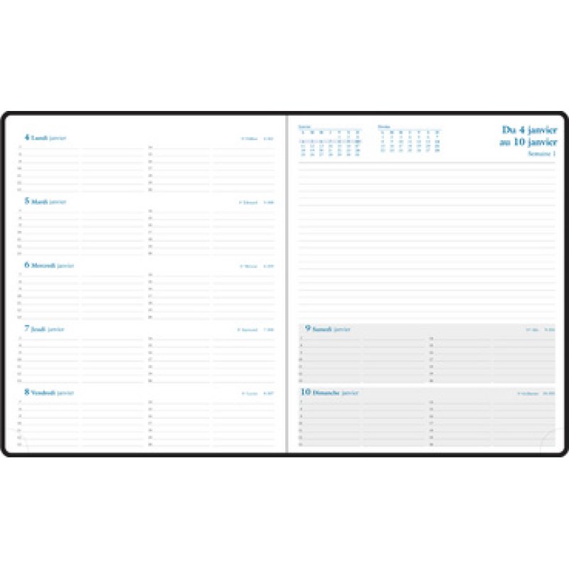 EXACOMPTA Agenda de bureau "Espace 22", 2026, Barbara, noir