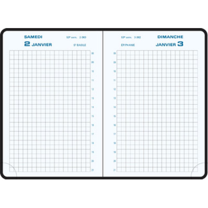 EXACOMPTA Agenda de poche Journal 13 Quadrillé 2026, assorti