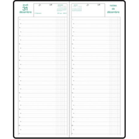 EXACOMPTA Agenda de bureau 1 jour Long, 2026, noir