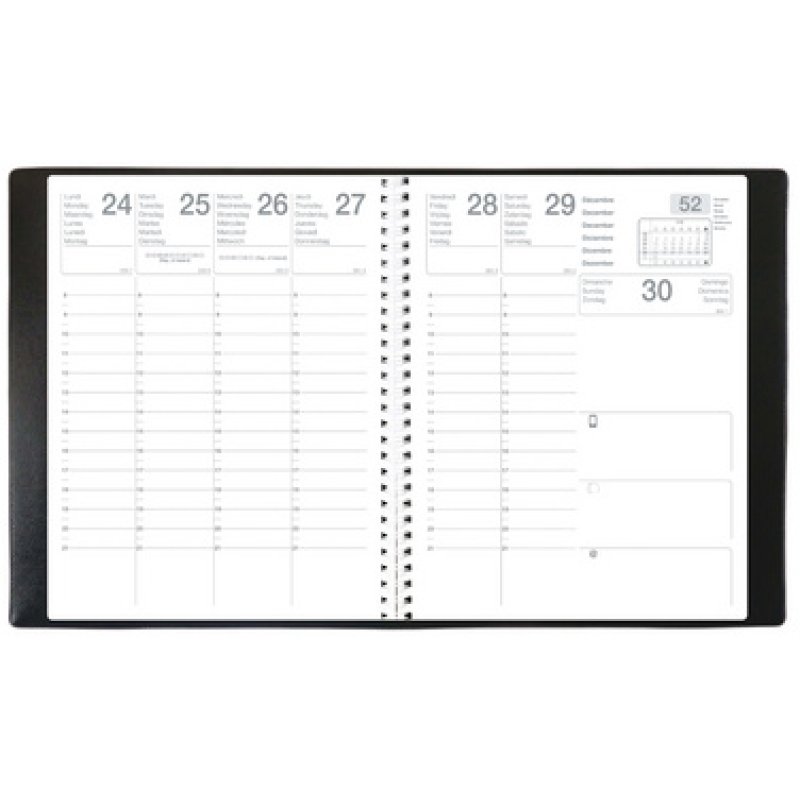 QUO VADIS EXDI Agenda "Mercure S", 210 x 270 mm, 2026, noir