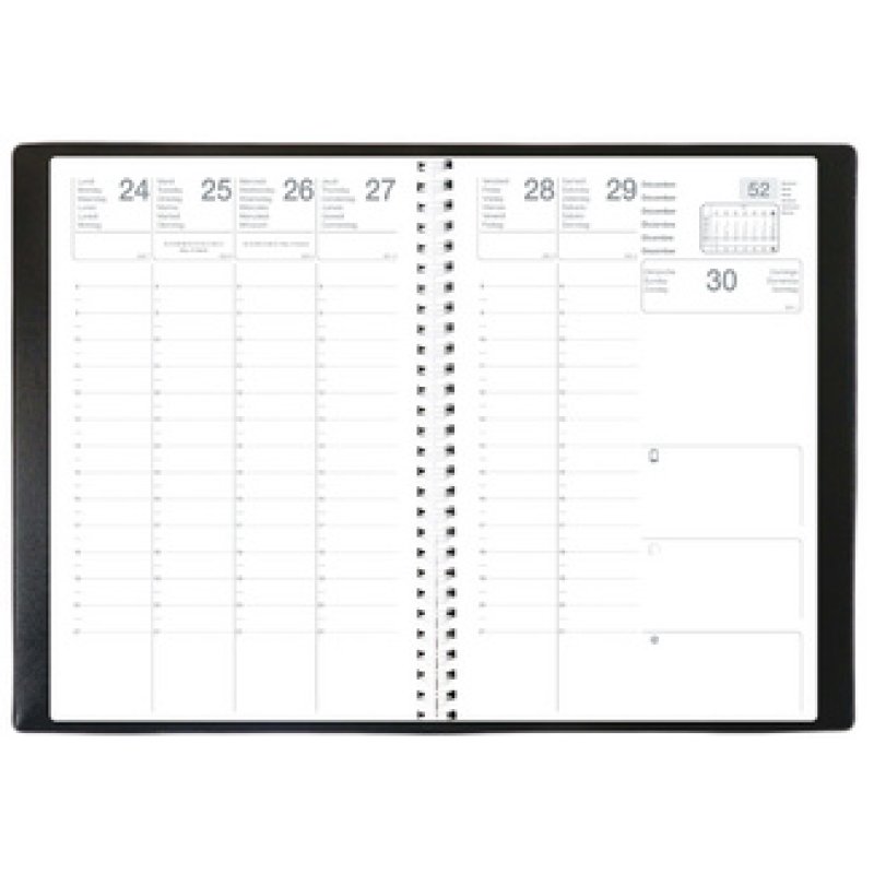 QUO VADIS EXDI Agenda "OLYMPE S", 160 x 240 mm, 2026, noir