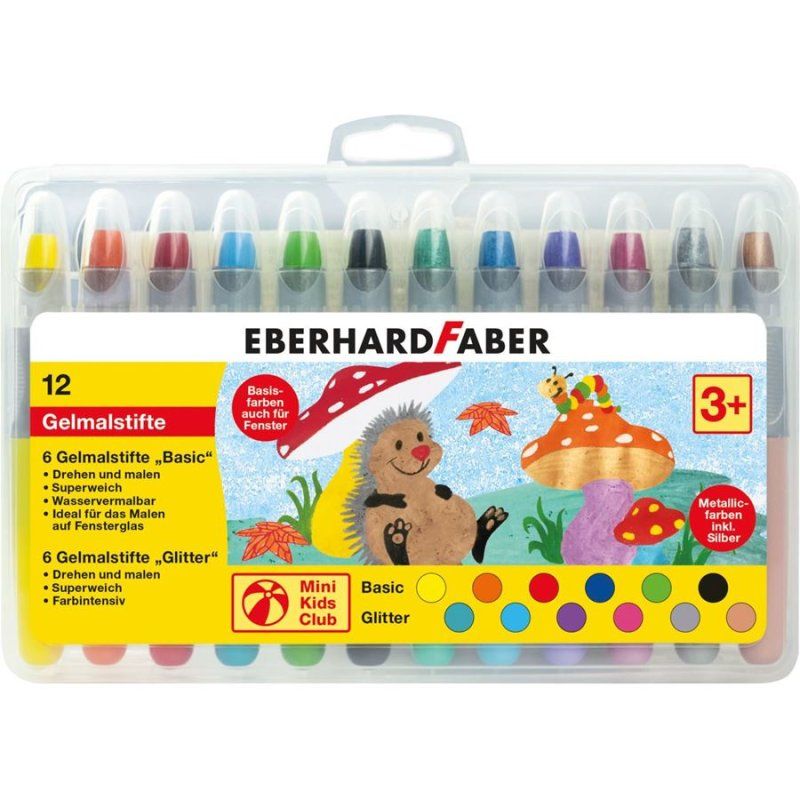 Eberhard Faber Gel Crayons Basic & Metallic 12 pc(s)