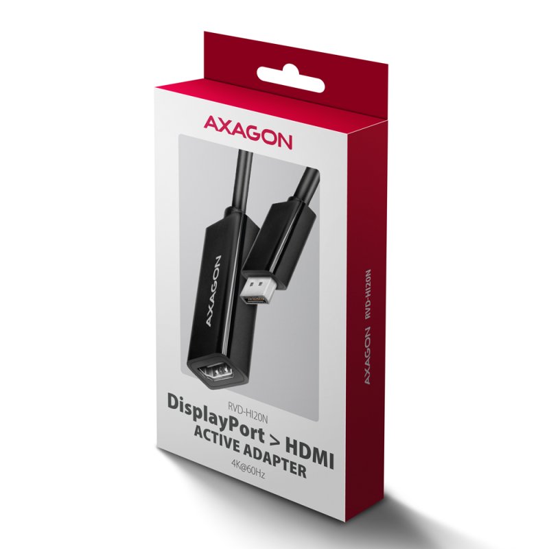 Axagon RVD-HI20N DP HDMI adapter, 4K/60Hz
