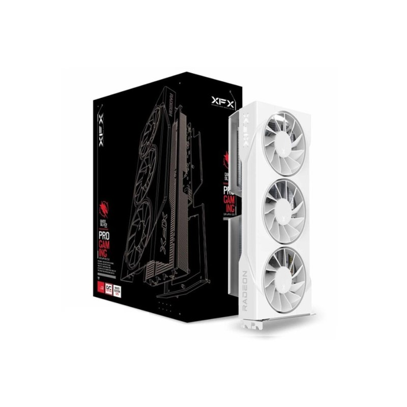Graphics card. XFX SWIFT RX 9060XT OC White 3-FAN 16GB
