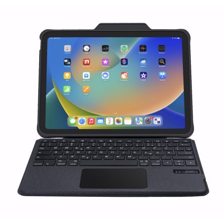 Deqster Rugged Touch Bluetooth Keyboard für iPad 10.9" (10.Gen.) DE-Layout (QWERTZ), All-in-One Stifthalter