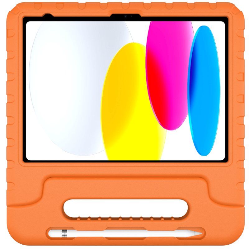 Deqster Kids Case Tablethülle & Schutzglas f. iPad 10./11.Gen Kindersicher & robust, Integrierte Stylus-Halterung, 9H