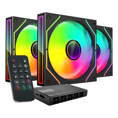 TACENS MARS MF-3DPROKIT FANS 120 ARGB x3 BK- wentylatory hub pilot (TACMARS-MF3DPROKIT)