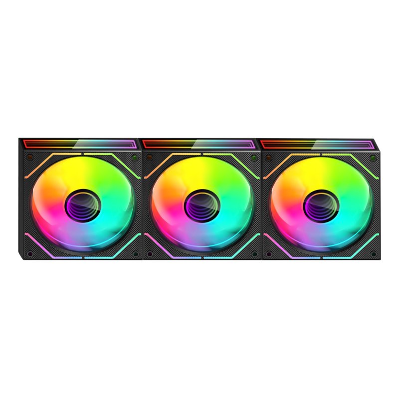 Mars Gaming MF3DPROKIT computer cooling system Computer case Fan 12 cm Black