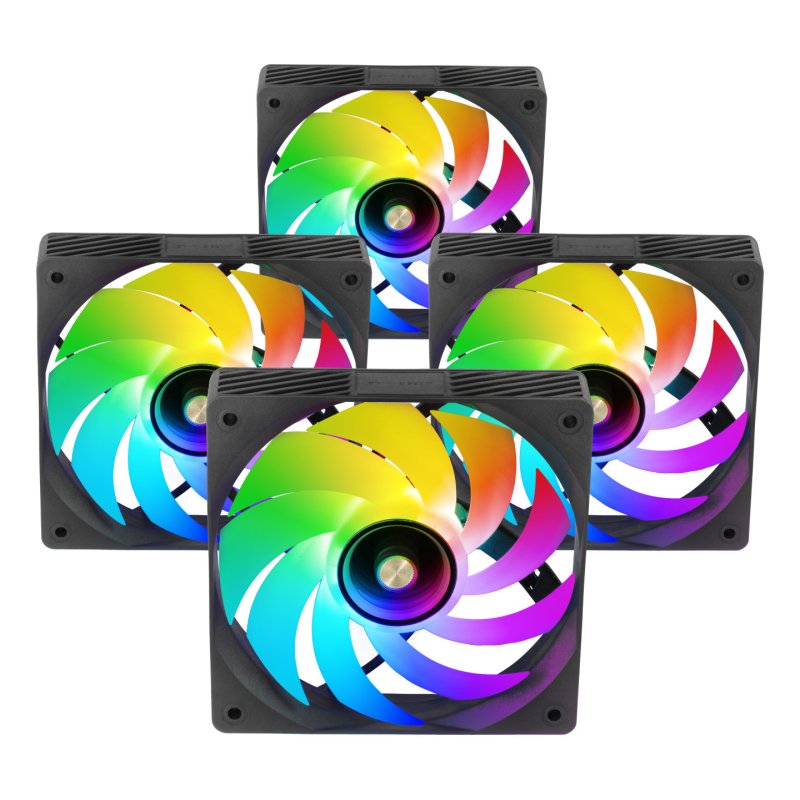 Mars Gaming MFSI4KIT système de refroidissement d’ordinateur Boitier PC Ventilateur 12 cm Noir