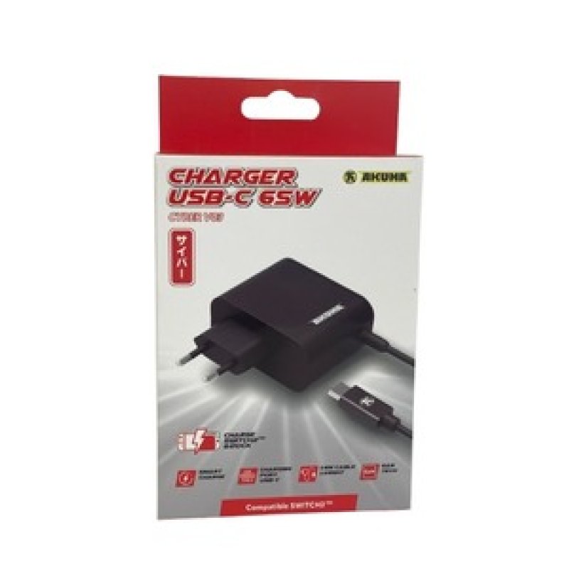 CHARGEUR GAN USB-C 65W CYBER V03 COMPATIBLE SWITCH2