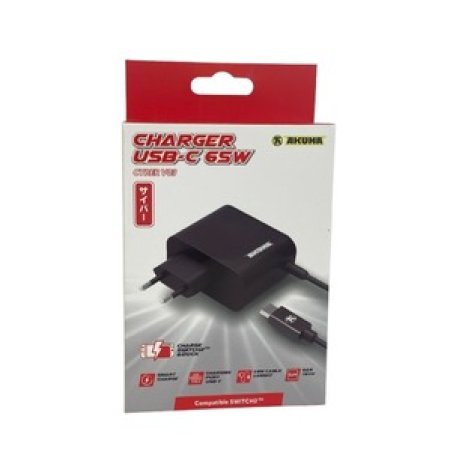 CHARGEUR GAN USB-C 65W CYBER V03 COMPATIBLE SWITCH2