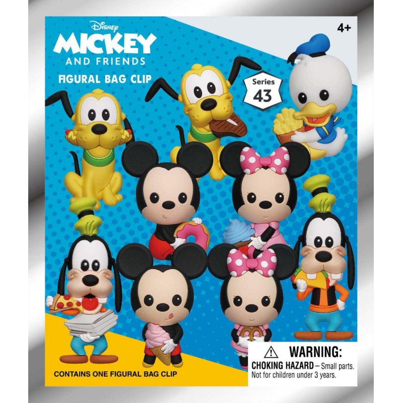 MICKEY & AMIS - Series 43 - 3D Foam Bag Clip (Display 24 Pcs)