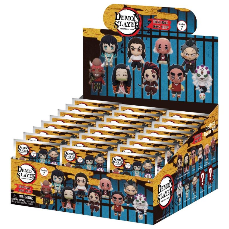 DEMON SLAYER - Series 7 - 3D Foam Bag Clip (Display 24 Pcs)