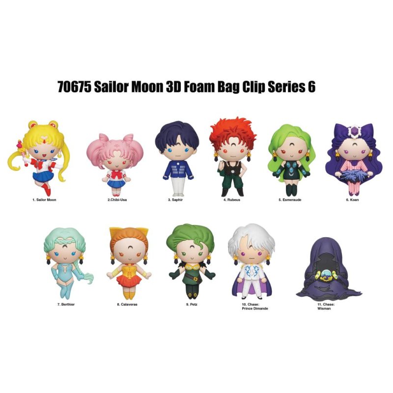 SAILOR MOON - Series 6 - 3D Foam Bag Clip (Display 24 Pcs)