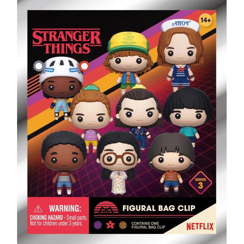 STRANGER THINGS - Series 3 - 3D Foam Bag Clip (Display 24 Pcs)