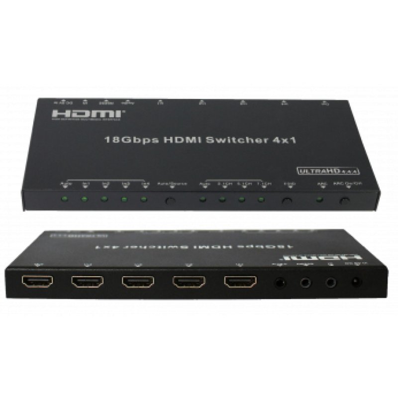 HDMI selector 4x1 - 4K@60Hz 4:4:4-ARC-HDR-Auto switch