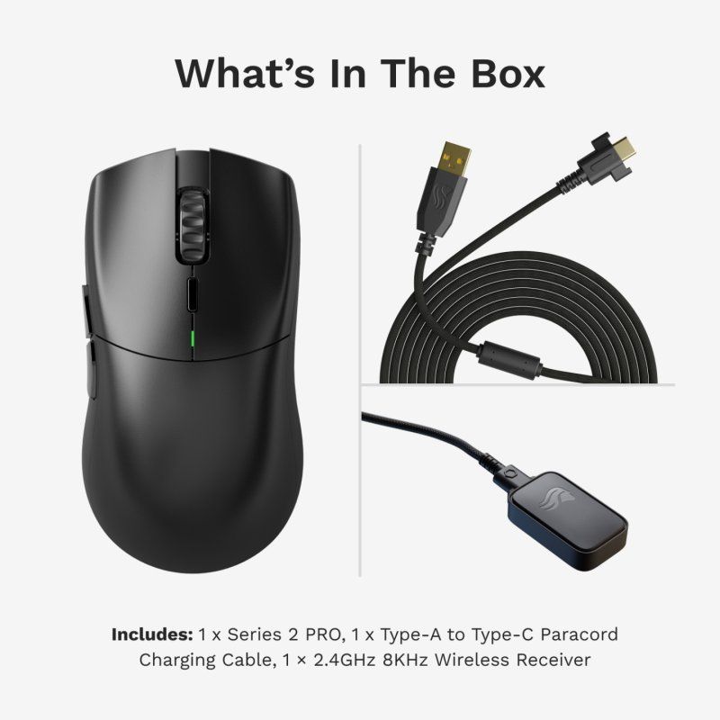 Glorious Gaming Glorious Series 2 PRO 4K/8K Hz Wireless Mouse - Black