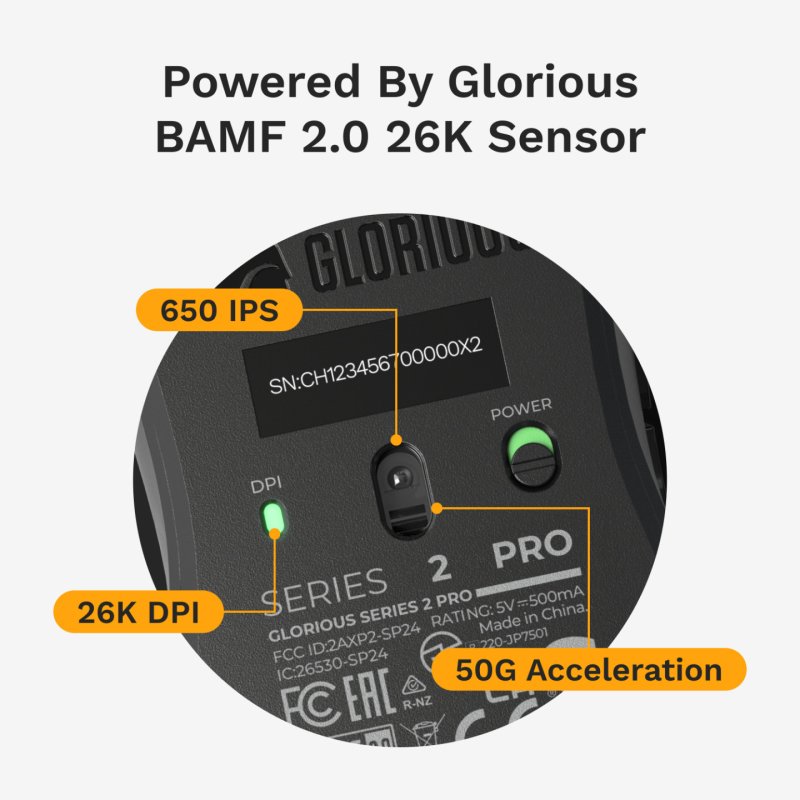 Glorious Series 2 PRO Wireless Gaming Maus - weiß