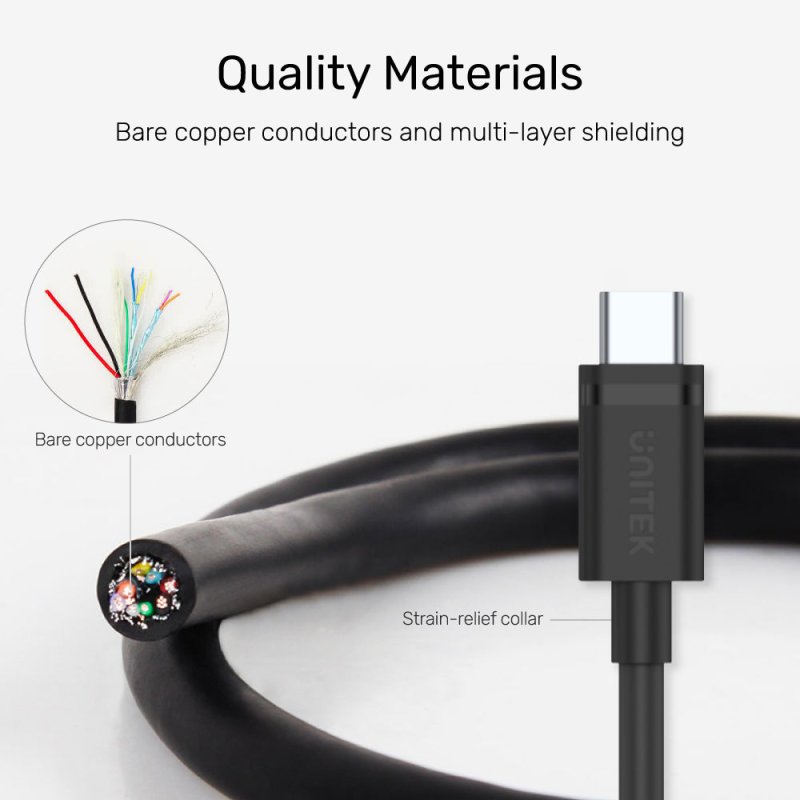 UNITEK CABLE USB-C USB-A 5 GBPS 2M