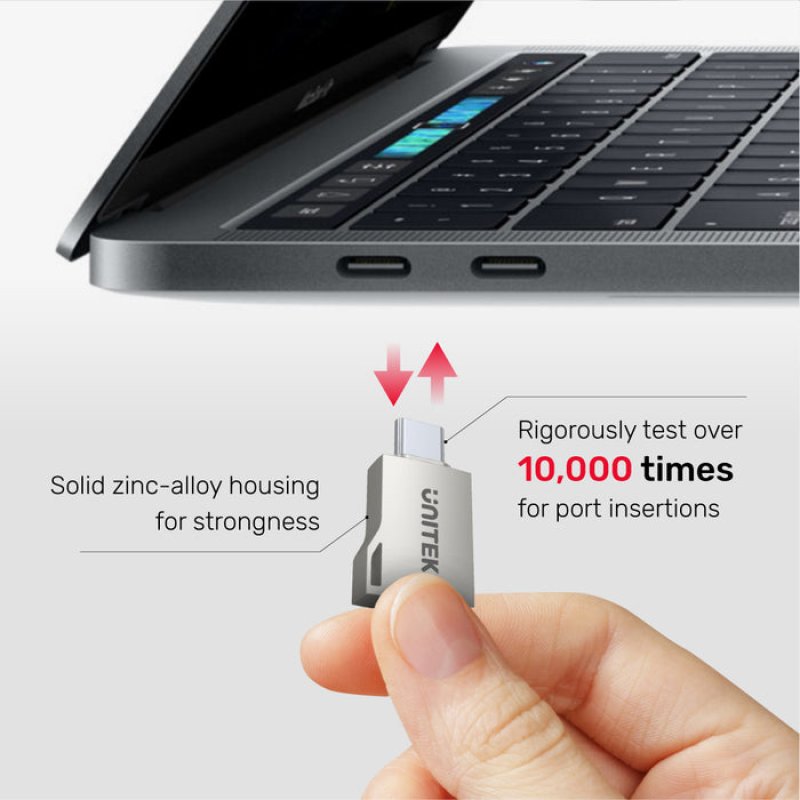 UNITEK A1025GNI cable gender changer USB C USB A Silver