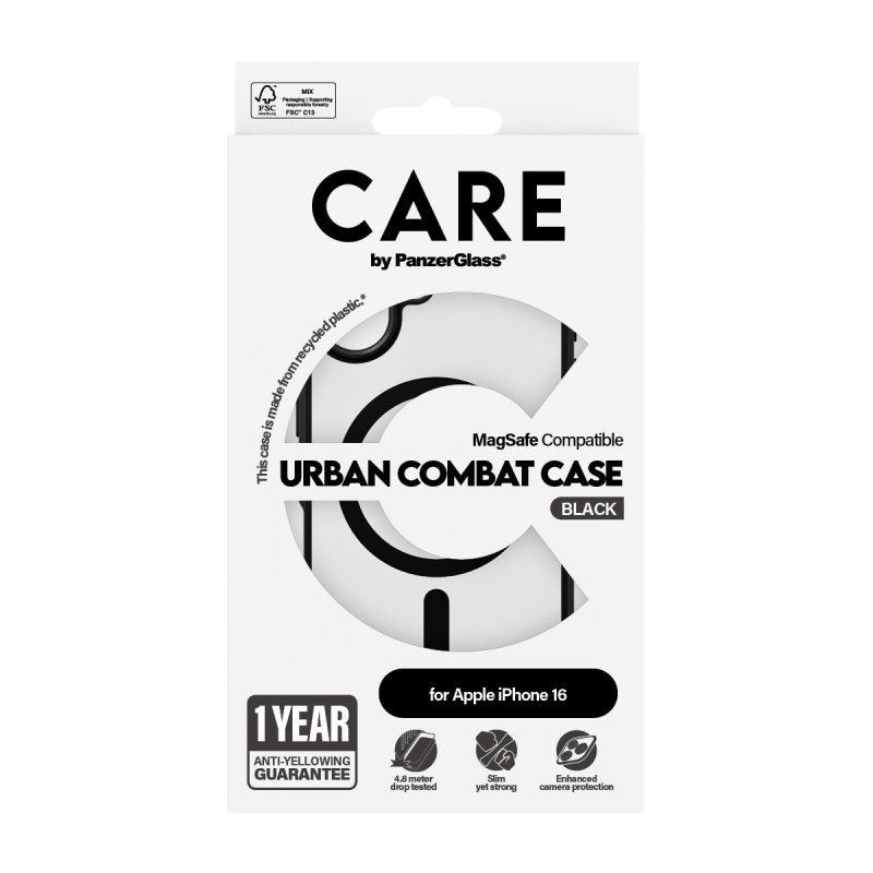 CARE Case Flagship Urban Combat Black MagSAFE iPhone 16