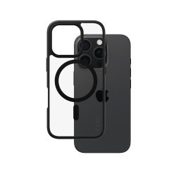 PanzerGlass CARE by Flagship Case Transparent Urban Combat w. Black Frame & MagSafe iPhone 16 Pro