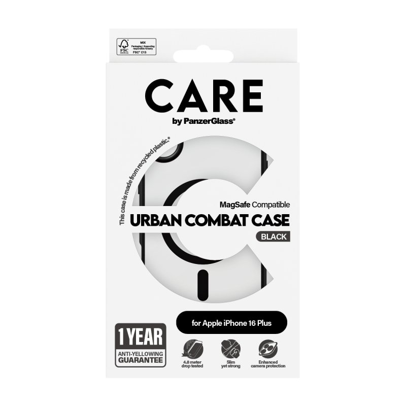 CARE Case Flagship Urban Combat Black MagSAFE iPhone 16 Plus