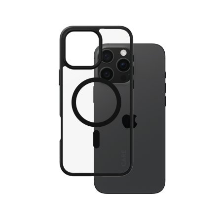PanzerGlass CARE by Flagship Case Transparent Urban Combat w. Black Frame & MagSafe iPhone 16 Pro Max