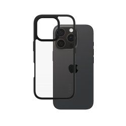 PanzerGlass CARE by Flagship Case Transparent Urban Combat w. Black Frame iPhone 16 Pro coque de protection pour