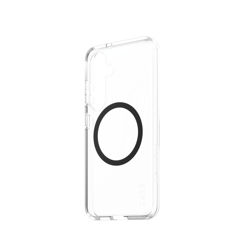 CARE Flagship Case Clear w. Black QI Compatible Galaxy S25