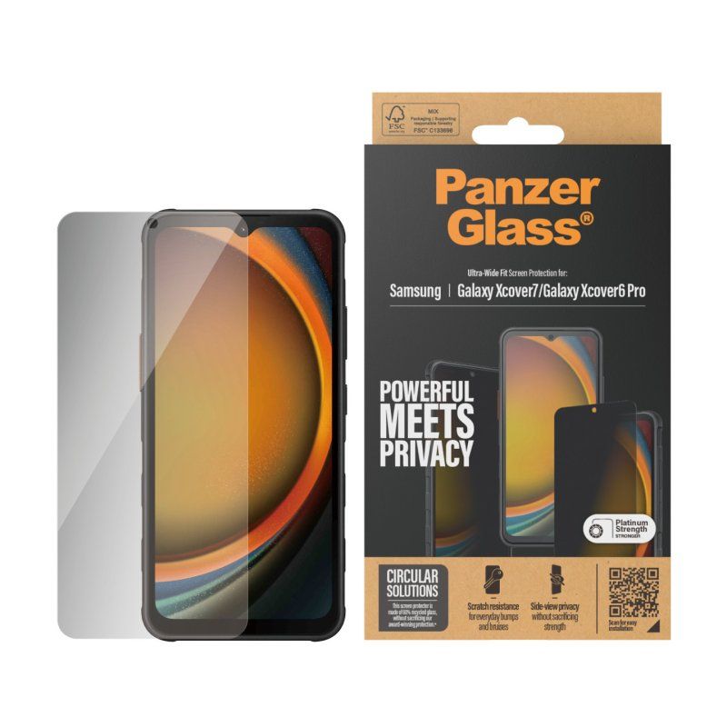 PanzerGlass Privacy Screen Protector Samsung Galaxy Xcover7 | Xcover6 Pro | Ultra-Wide Fit