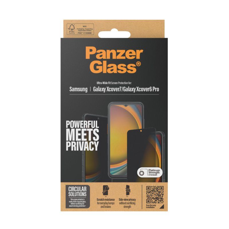 PanzerGlass Privacy Screen Protector Samsung Galaxy Xcover7 | Xcover6 Pro | Ultra-Wide Fit