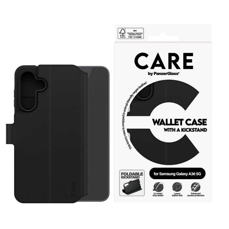 CARE Feature Wallet Case w. Kickstand Samsung Galaxy A36 5G