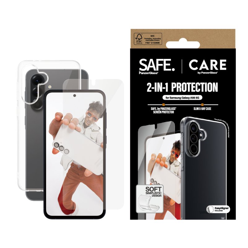 PanzerGlass CARE by Fashion 2-in-1 Bundle Samsung Galaxy A56 5G Protection d'écran transparent 1 pièce(s)