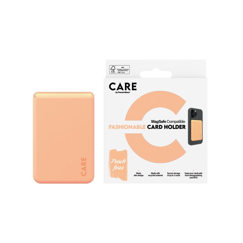 CARE Fashionable Card Holder Peachy iPhone universal