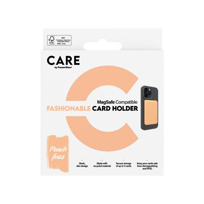 PanzerGlass CARE by Fashionable Card Holder Peachy iPhone