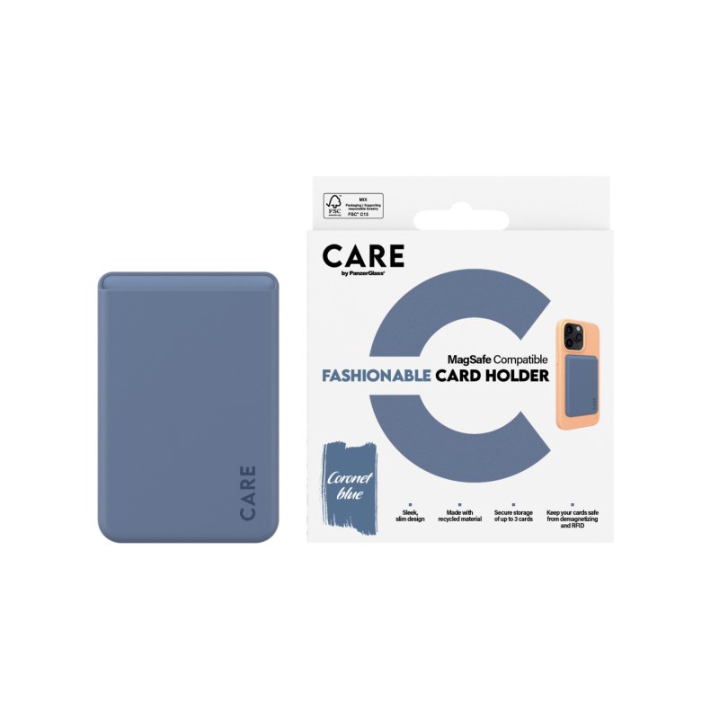 CARE Fashionable Card Holder Blue iPhone universal